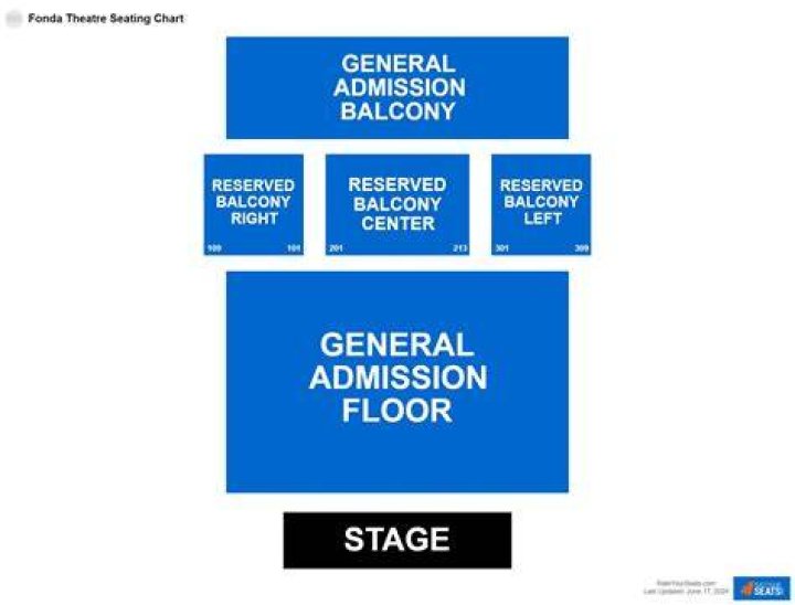 Fonda Theatre Seating