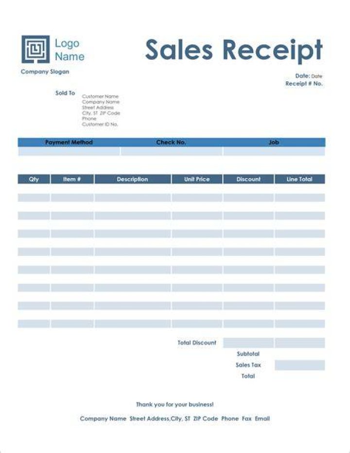 Free Printable Receipt Template Word Printable Templates