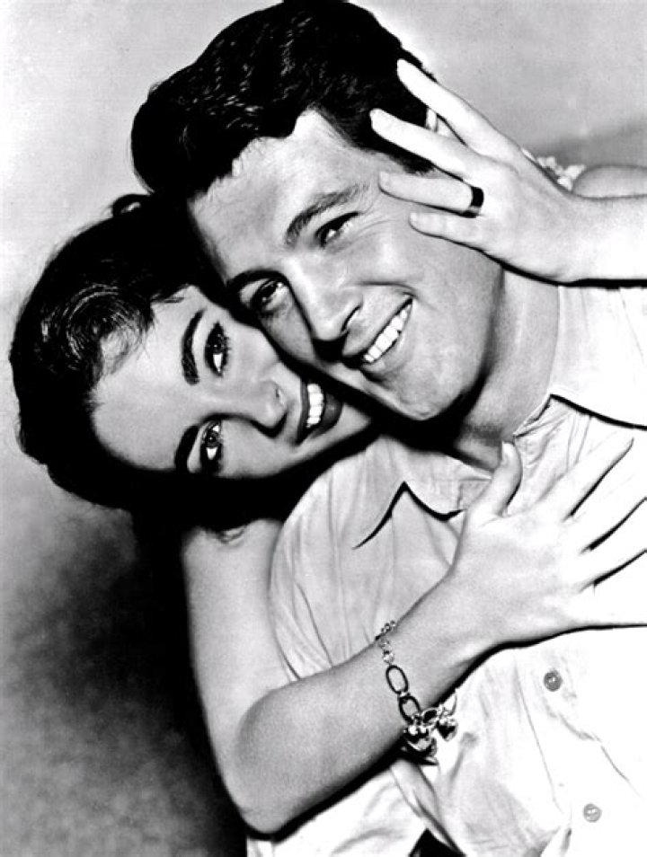 Rock Hudson, Elizabeth Taylor and son Michael Wilding jr. on the set of