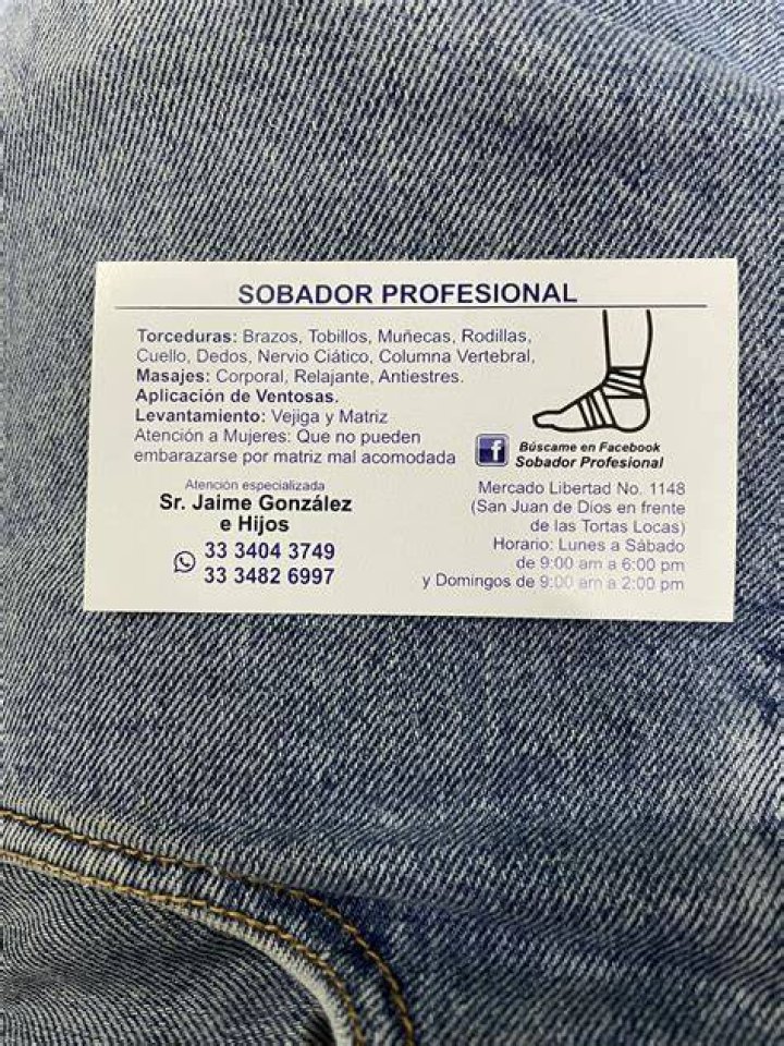 Sobador Profesional Jaime Gonzalez opiniones, fotos, n&uacute;mero de