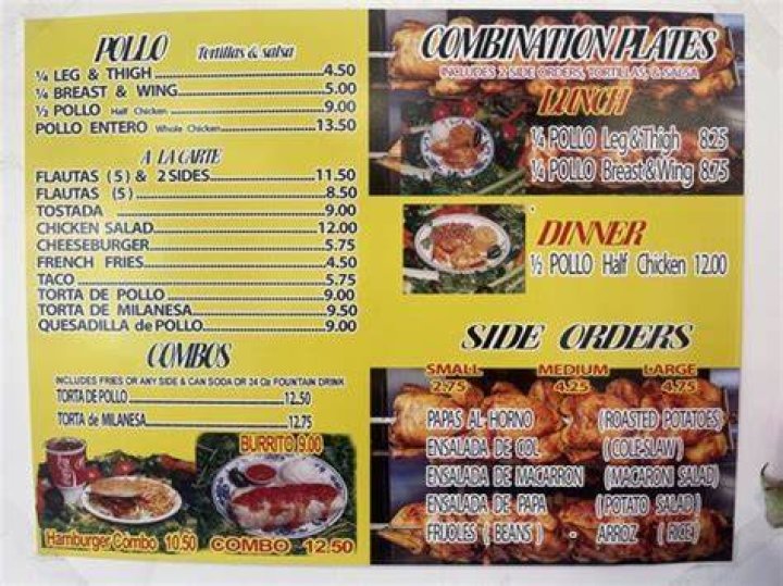 Super Pollos Rostizados East Los Angeles, CA 90023 Menu, Hours